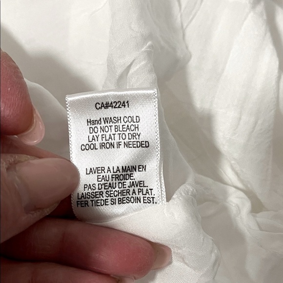 NWOT Young Fabulous & Broke White Bohemian Cotton Maxi Dress Pockets, Size M - Picture 10 of 13